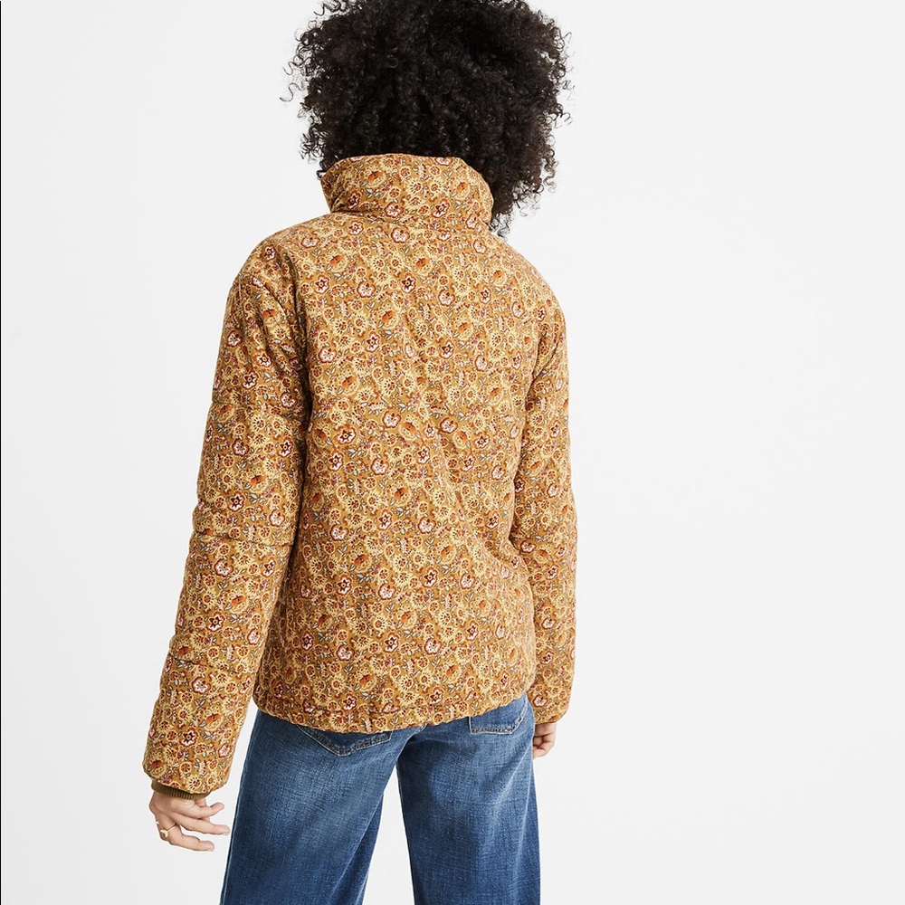 Corduroy Puffer Jacket in Mumbai Floral XS - Picture 3 of 11